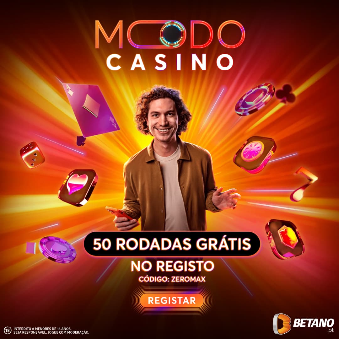 Betano bnus casino: 50 rodadas grtis no registo com cdigo ZEROMAX