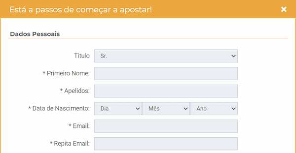casino portugal registo pede dados pessoais como ttulo, nome, data de nascimento e e-mail