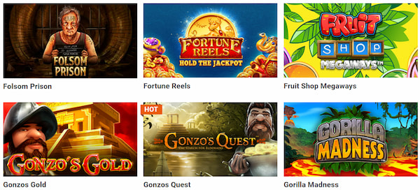 Jogos de casino Luckia: Folsom Prison, Fortune Reels, Fruit Shop Megaways, Gonzo's Gold, Gonzo's Quest, Gorilla Madness 