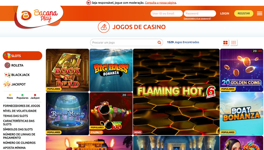 Jogos casino Bacana Play