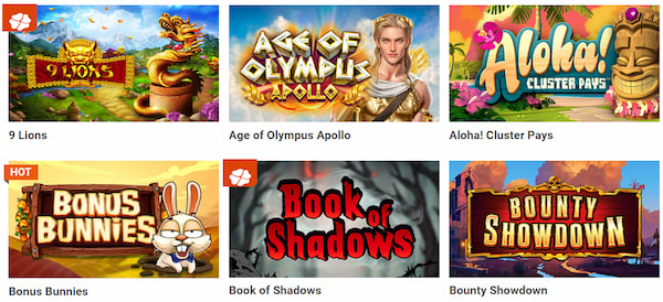 luckia jogos casino: 9 Lions, Age of Olympus Apollo, Aloha, Bonus Bunnies, Book of Shadows, Bounty Showdown, e muito mais