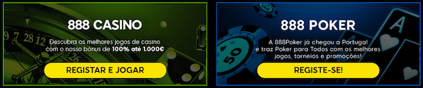 Imagem de divulgao do 888 Casino App divulgando o bnus de boas vindas e a opo de poker da plataforma. 