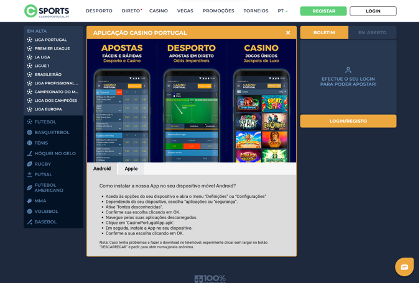 casino portugal app para desporto e casino: aplicao para Android e Apple
