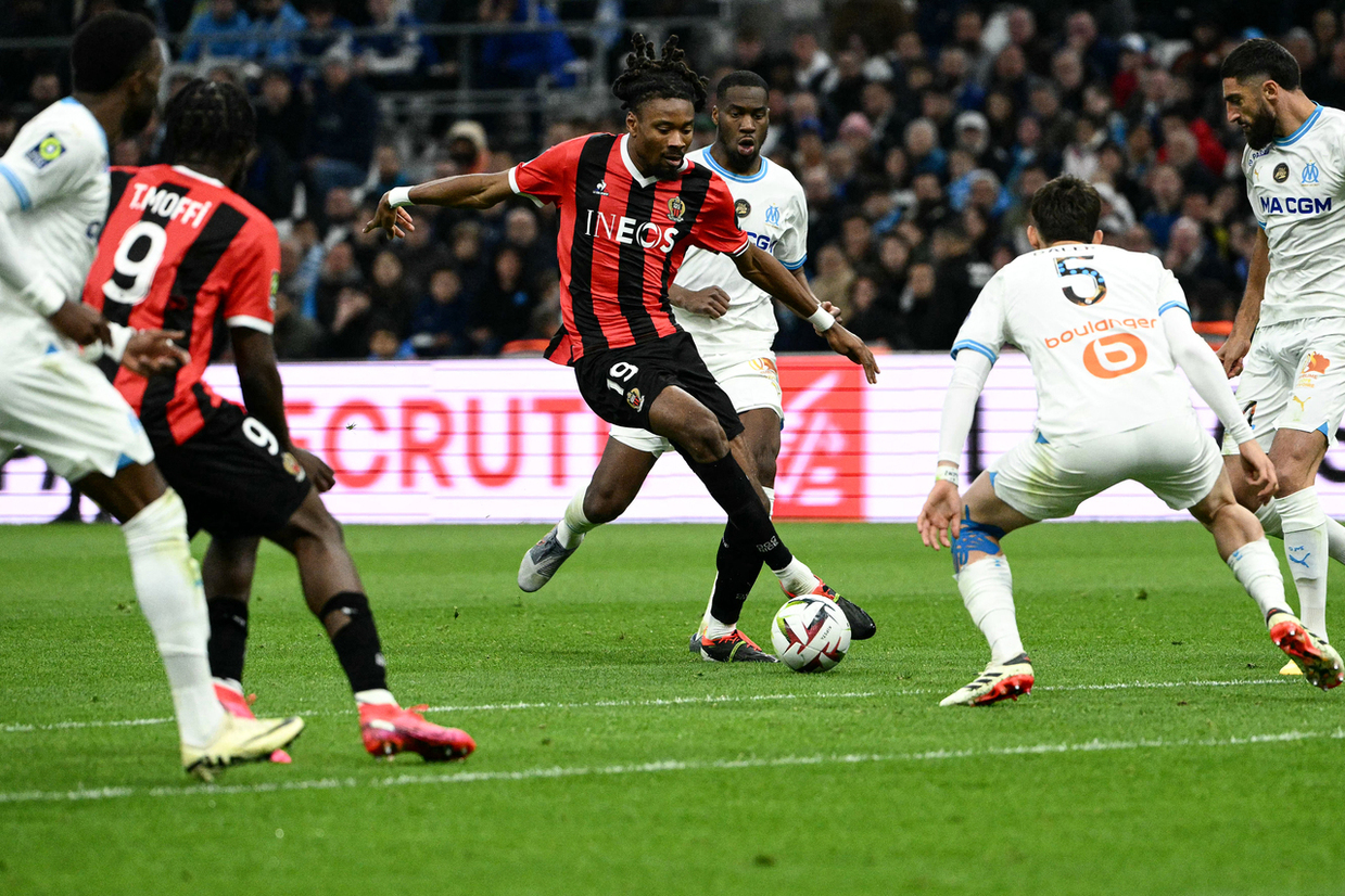 Marseille e Nice empatam em jogo recheado de golos