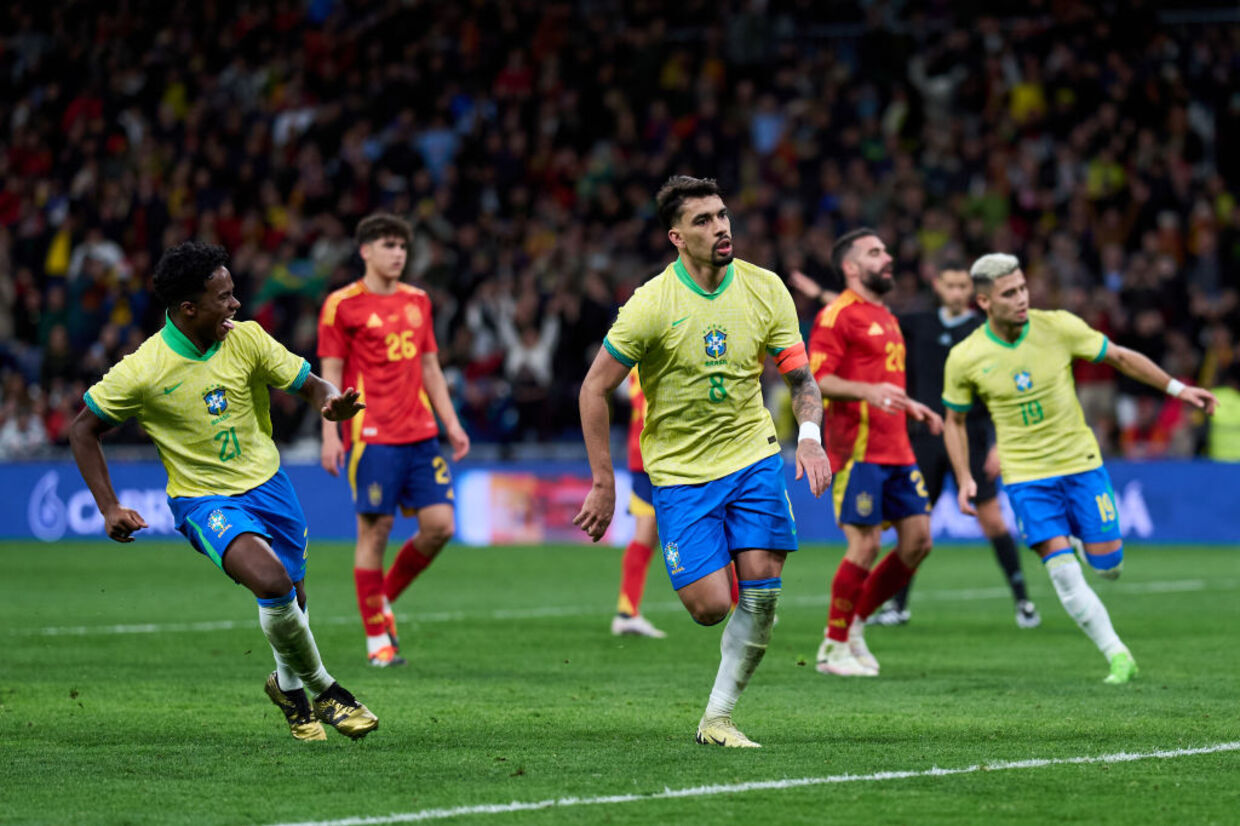 Penáltis polémicos, magia de Olmo e golo de Endrick no empate entre Espanha e Brasil