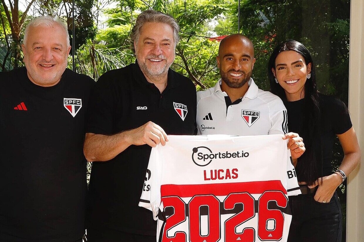 Até 2026: Lucas Moura continua ligado ao São Paulo