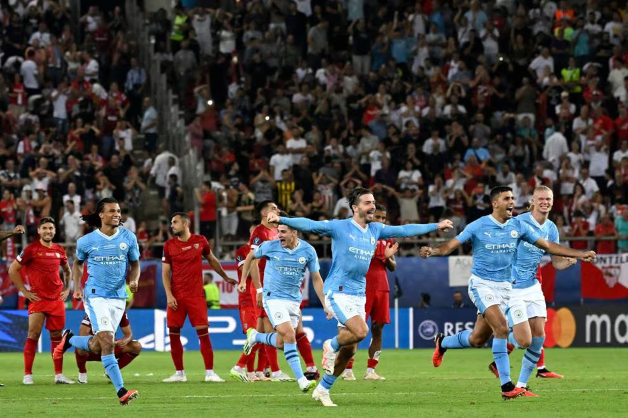 Manchester City vence Supertaça europeia pela primeira vez