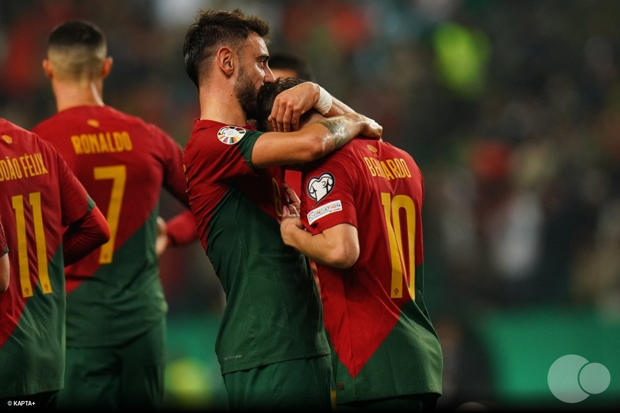 Assiste e marca. Bruno Fernandes já é o mais influente da seleção nacional