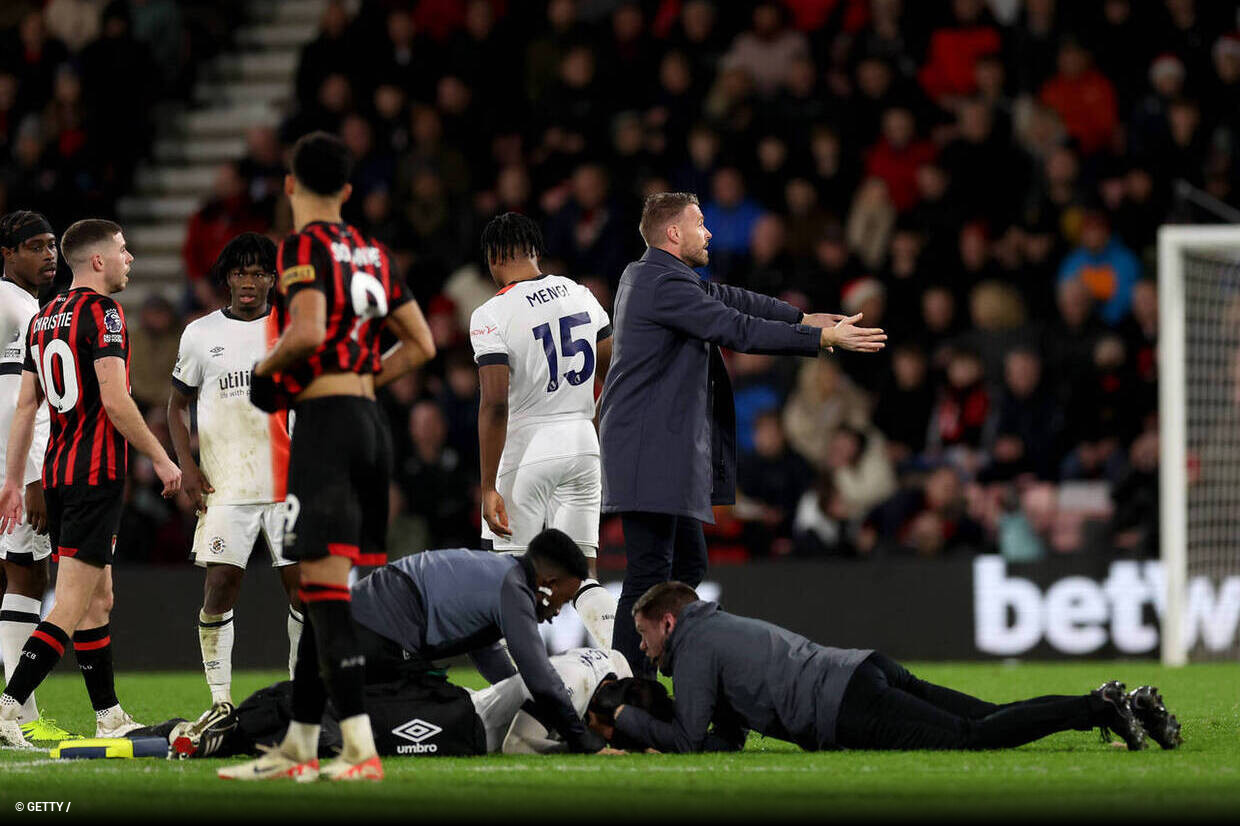 Drama na Premier League com o capitão do Luton Town, deixando todos  preocupados